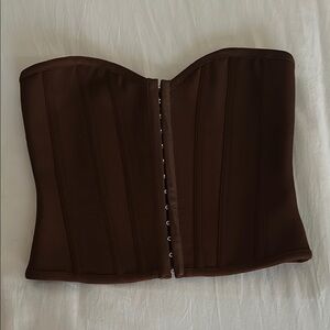Elegant Brown Corset Top